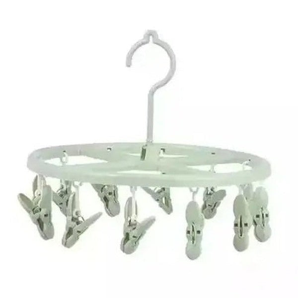 12 Clips Drying Rack Drying Racks & Hangers Green 12 Clips Rotating Underwear Drying Rack – Dondepiso