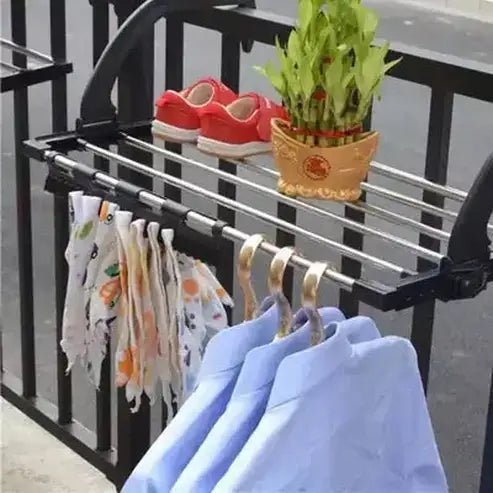 Outdoor Balcony Drying Rack Drying Racks & Hangers Black Collapsible Outdoor Balcony Drying Rack – Dondepiso