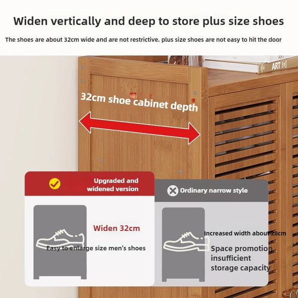 modern shoe cabinet with doors dust proof