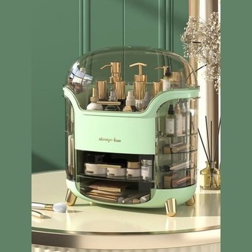 Large Capacity Cosmetic Storage Box Dustproof Makeup Organizer For Cotton Pads Swabs Bathroom Jewelry Organizer For Cosmetics. Type: Household Storage Containers.