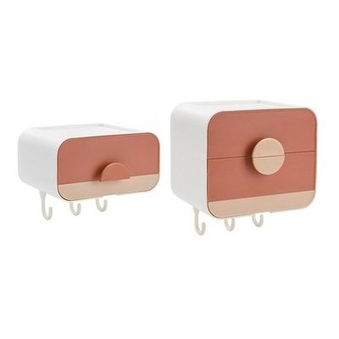 dustproof toilet paper holder soap dish sponge container adhesive no drilling with hooks and drain tray. bathroom accessories. type: toilet paper holders.