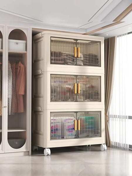 multi purpose foldable storage unit with wheels