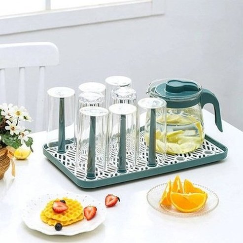 Cup Drying Rack Dustproof Glass Cup Drainer Detachable Bottle Holder Dish Drying Rack Storage Tray Kitchen Supplies. Kitchen Organizers: Kitchen Utensil Holders & Racks