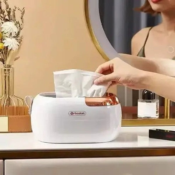 Napkin Dispenser Box Facial Tissue Holders Tissue Dispenser Box with Pressure Spring – Dondepiso