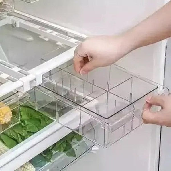 Hanging Sliding Fridge Drawers Food Storage Containers White Hanging Sliding Storage Drawers Fridge Shelves · Dondepiso