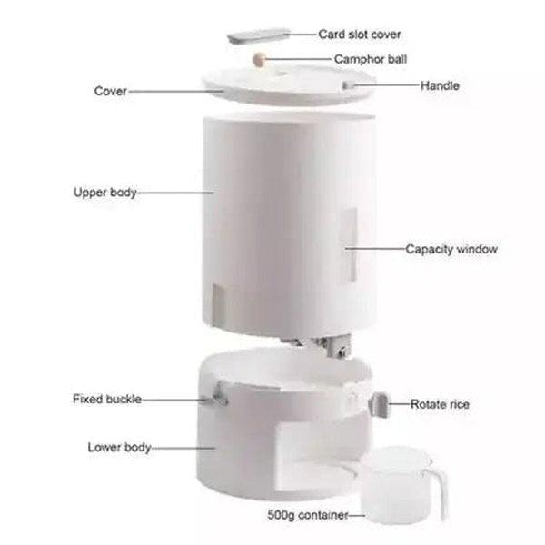 Rice Storage Container Food Storage Containers Round Storage Container Rice Dispenser - Dondepiso