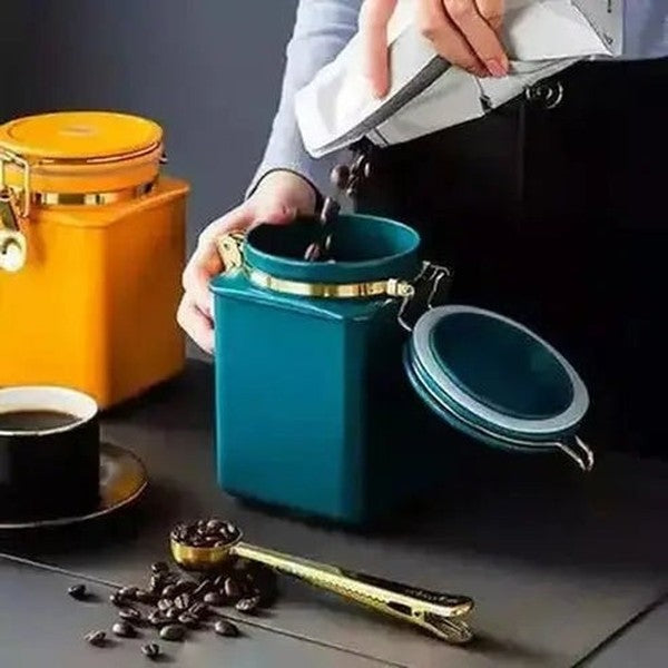 Coffee Storage Jar Food Storage Sealed Coffee Storage Jar with Lid · Dondepiso