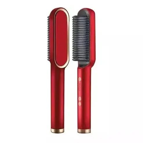 Hair Curling Iron Hair Permanents & Straighteners Red Hair Straightener Comb Set Curling Iron – Dondepiso
