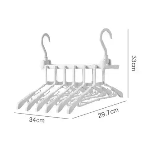 Closet Organizer Hanger Hangers White Multi-Clip Rotating Organizer Clothes Hanger – Dondepiso