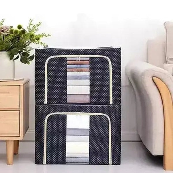 Foldable Dustproof Bag Household Storage Containers Folding Cloth Clothes Storage Box With Lid – Dondepiso