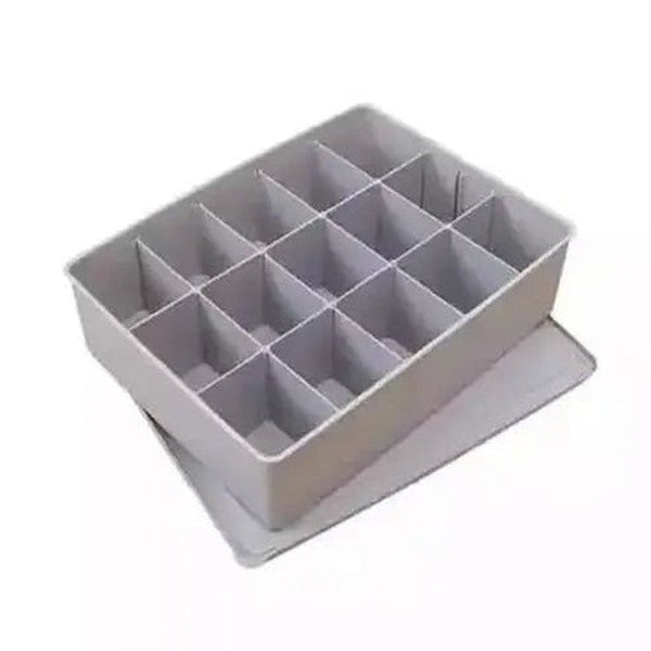 Plastic Underwear Storage Box Household Storage Containers Grey D Multi Grid Underwear Organizer Storage Box – Dondepiso