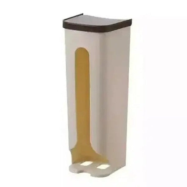 Garbage Bag Organizer Household Storage Containers apricot Plastic Box Wall Mount Garbage Bag Organizer – Dondepiso