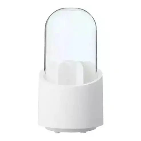 Makeup Brush Storage Box Household Storage Containers White Round Makeup Brush Storage Box with Lid – Dondepiso