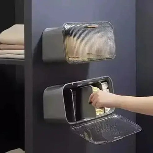 Socks Storage Container Household Storage Containers Wall Mount Socks Hanging Storage Box – Dondepiso
