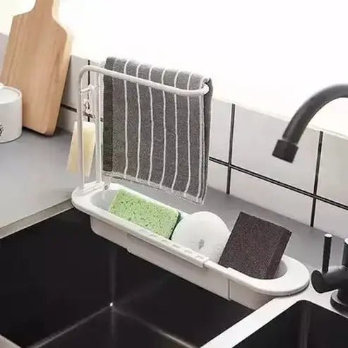 Sink Sponge Drain Rack Kitchen Utensil Holders & Racks Collapsible Sink Sponge Drain Rack - Dondepiso