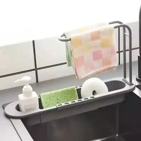 Sink Sponge Drain Rack Kitchen Utensil Holders & Racks Collapsible Sink Sponge Drain Rack - Dondepiso