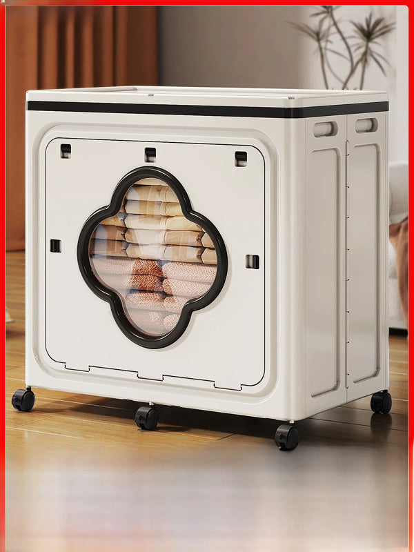 Large Capacity Clothes Storage Box with Wheels