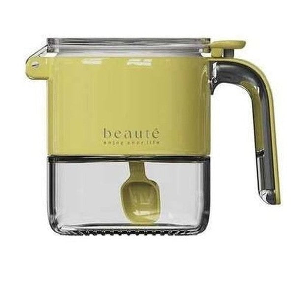 Large Capacity Seasoning Jar Sealed Storage Box with Spoon