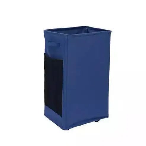 Foldable Laundry Basket Laundry Baskets Blue Slim Rolling Laundry Caddy with Bag – Dondepiso