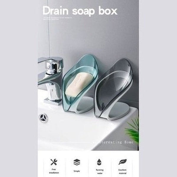 Leaf Shape Soap Box Drain Soap Holder Box Bathroom Shower Soap Holder Storage Plate Tray Bathroom Supplies. Bathroom Accessories. Type: Soap Dishes & Holders.