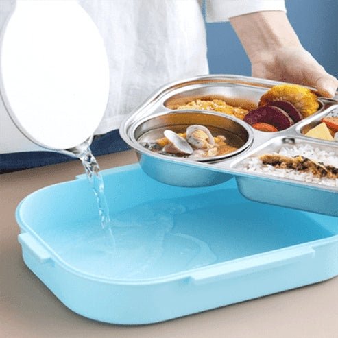 304 Stainless-Steel Lunch Box Bento Box Soup Bowl with Spoon and Chopsticks Lunch Container Food Storage Box