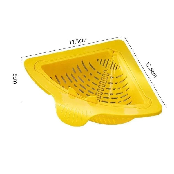 Triangle sink organizer for fruit and vegetable washing
