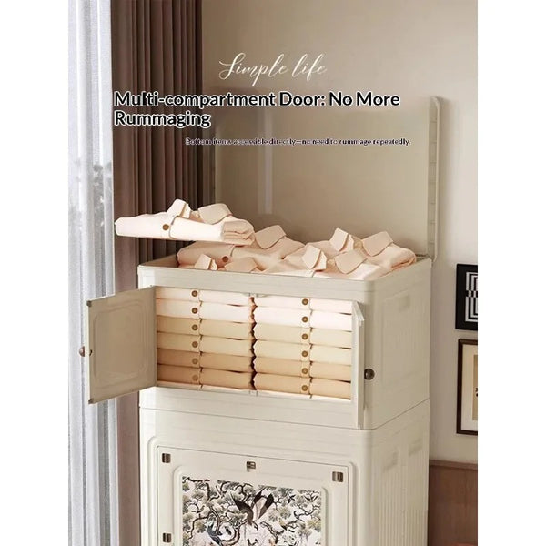 large capacity clothing storage cabinet with doors