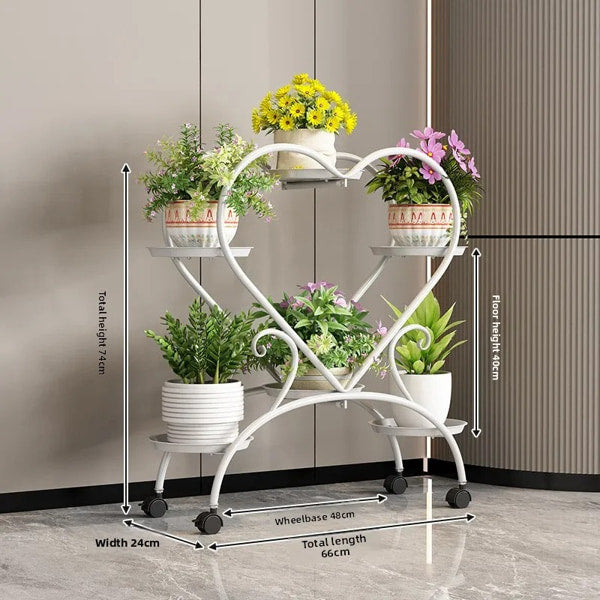 Multi Layer Metal Flower Rack for Balcony and Garden