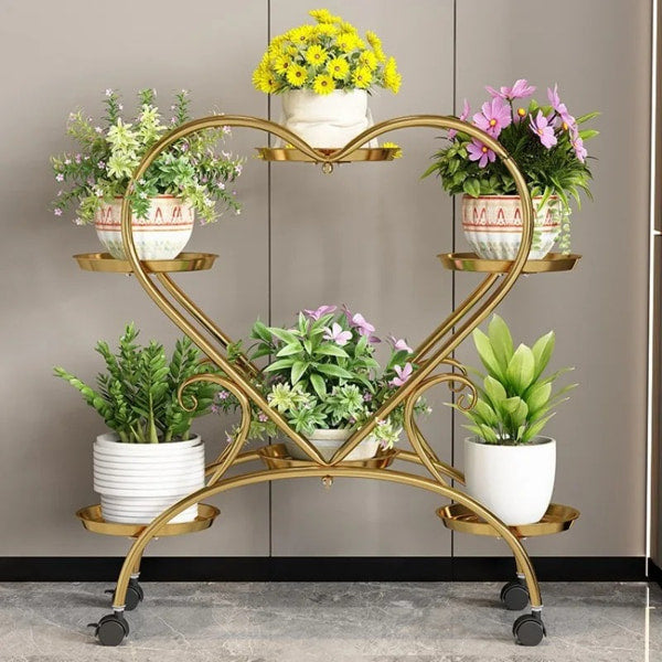 Heavy Duty Metal Flower Rack for Home and Garden