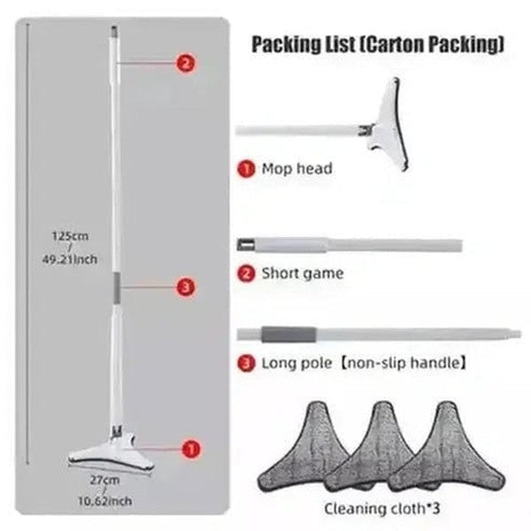 Manual Wring Mop Mops White Hand Wringing Flat Triangle Floor Mop – Dondepiso