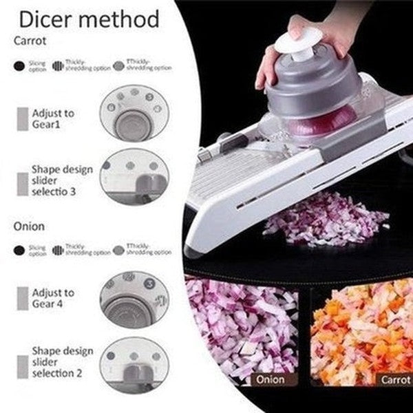 18 types adjustable mandoline slicer stainless steel vegetable julienne grater onion slicer potato slicer. kitchen tools and utensils. type: kitchen slicers.