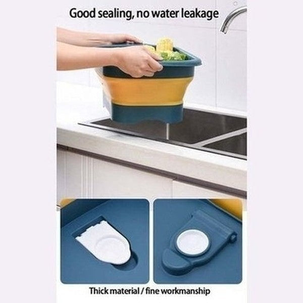 multipurpose collapsible colander fruit vegetable washing basket dish drainer silicone collapsible drain basket. kitchen tools and utensils: colanders and strainers