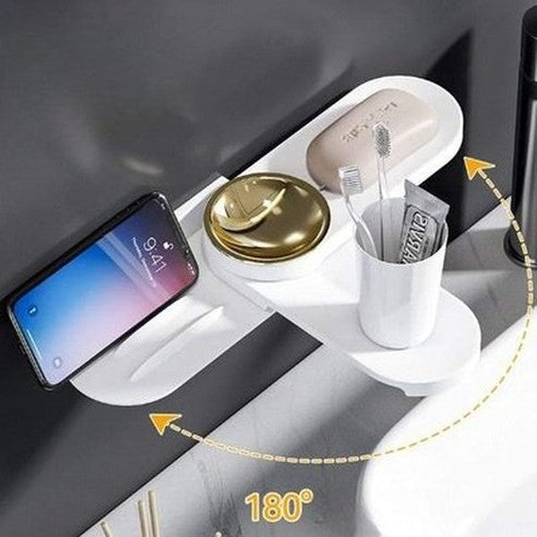 Multifunctional Wall-Mounted Waterproof Rotating Soap Box