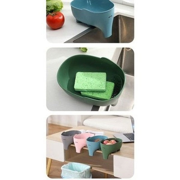 cartoon elephant drain basket multi-purpose kitchen drain basket home storage fruit vegetable basket plastic drainer. kitchen tools and utensils: colanders and strainers