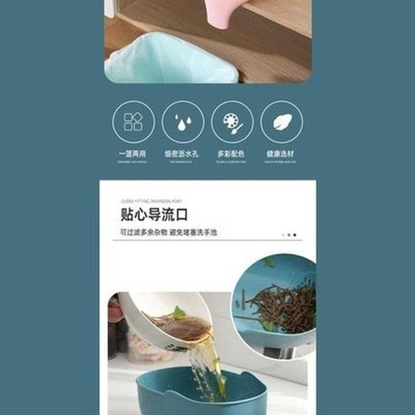 cartoon elephant drain basket multi-purpose kitchen drain basket home storage fruit vegetable basket plastic drainer. kitchen tools and utensils: colanders and strainers