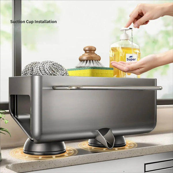 Aluminum Alloy Sink Organizer with Drainage