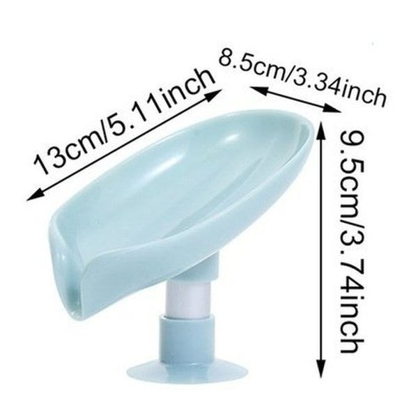 Non-slip leaf soap dish holder for bathroom sink. Soap Dish Leaf Soap Box Sponge Holder Sink Drainer. Bathroom Accessories. Type: Soap Dishes & Holders.