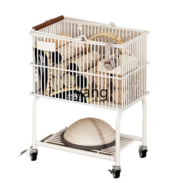 ome Display Dumbbell Balance Ball Yoga Mat Multi-layer Storage Basket Movable Shelf