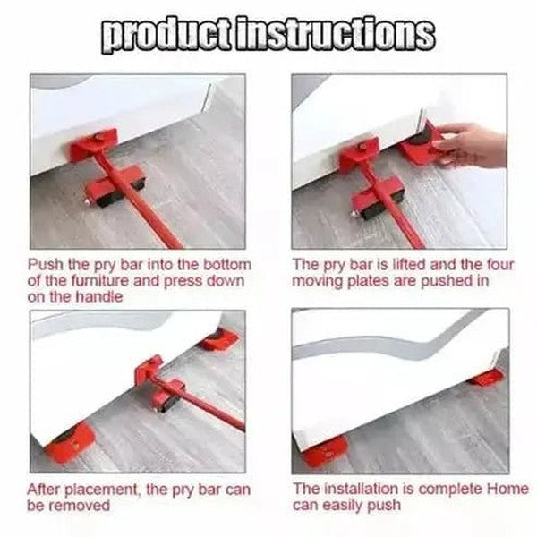 Heavy Load Moving Tool Pallets & Loading Platforms Heavy Load Moving Tool with Rod and Casters – Dondepiso
