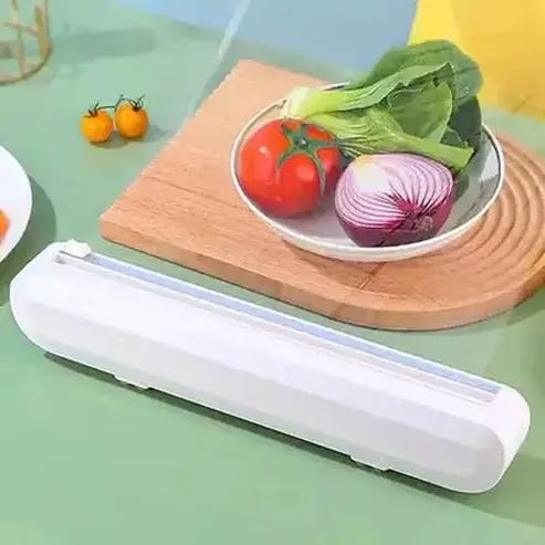 Cling Film Dispenser Plastic Wrap White Safe Cling Film Dispenser with Cutter – Dondepiso