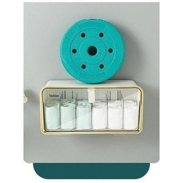 closet wall mounted underwear storage box bra socks organizer large capacity punch-free transparent closet storage box. type: household storage drawers.