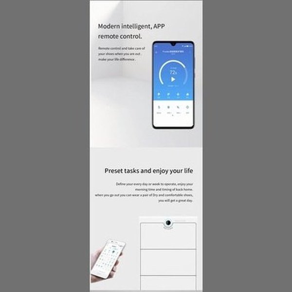 Rootsense smart shoe rack UV sterilization