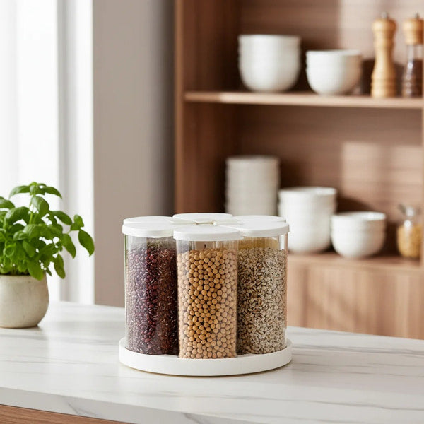 kitchen grain storage canister with moisture proof seal