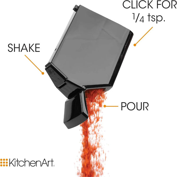 rotating seasoning rack with clear lids