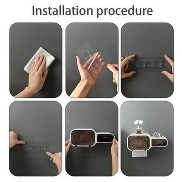 semi-automatic multifunction waterproof toilet paper box shower room no hole firm storage box. bathroom accessories. type: toilet paper holders.