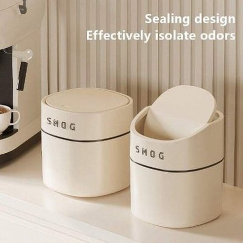 Small Desktop Decorative Trash Can with Lid