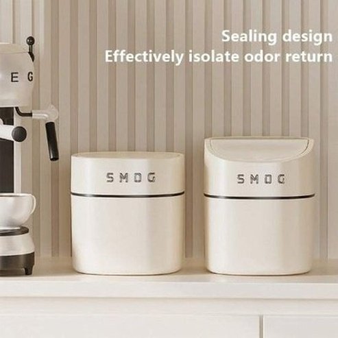 Small Desktop Decorative Trash Can with Lid