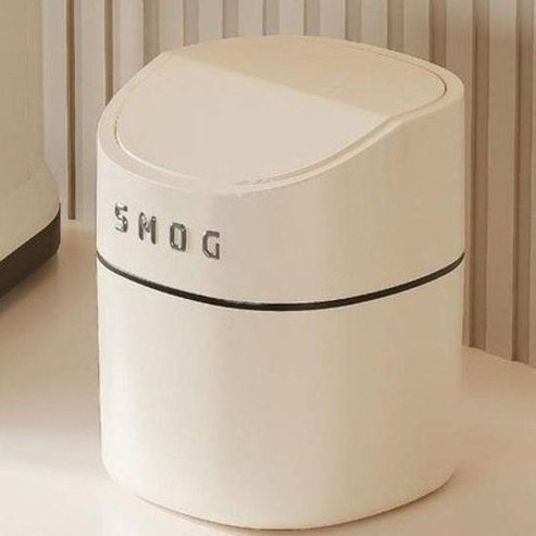 Small Desktop Decorative Trash Can with Lid
