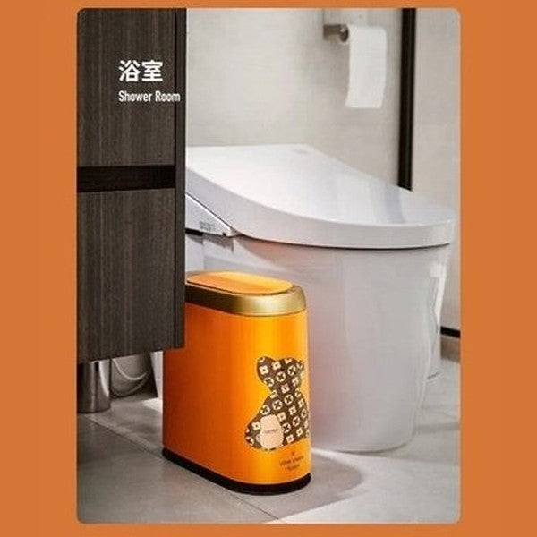 Smart Cartoon Decor Trash Can with Lid