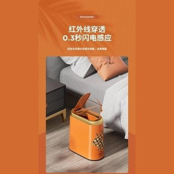 Smart Cartoon Decor Trash Can with Lid